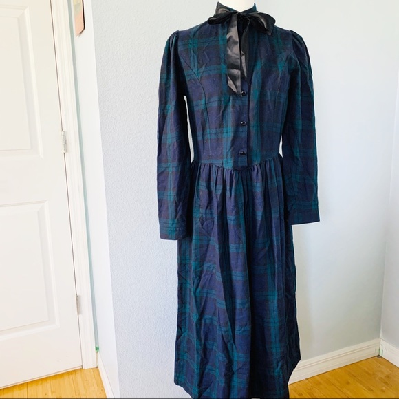 Laura Ashley Dresses Vintage 8s Laura Ashley Plaid Tartan Dress Sz